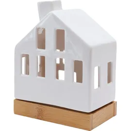 Trendline Lichthaus Keramik 9 cm weiß Figur