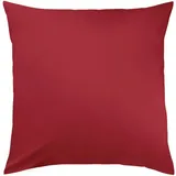 Traumschlaf Uni Mako-Satin Kissenbezüge 80x80 cm | bordeaux - rot