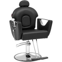 VEVOR Friseurstuhl 150 kg Gewichtskapazität Friseursessel aus Schwamm PU Holzplatte Eisen Bedienungsstuhl höhenverstellbar Barbersessel 360° drehbar Barberstuhl Friseureinrichtung 94 x 65 x 109 cm