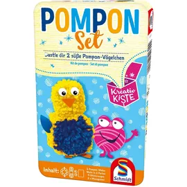 Schmidt Spiele Pompon Set Kreativspass in Metalldose bunt