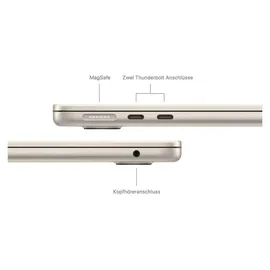 Apple MacBook Air M3 2024 13,6" 16 GB RAM 512 GB SSD 10-Core GPU Polarstern