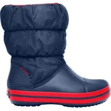 Crocs Winter Puff Kids, Unisex - Kinder Schneestiefel, Blau (Navy/Red), 22/23 EU