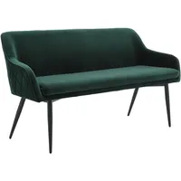 SalesFever Sitzbank 160 cm Samt - Schwarz