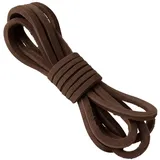 Quadratische Schnürsenkel aus Leder, hohe Qualität, 3,5 mm breit, Länge: 80 cm, 120 cm und 140 cm Herren-Schnürhalbschuhe aus Leder, für Oxford Brogues, Segelschuhe und Timberland-Stiefel braun dunkelbraun - 140cm / 55” Inches long