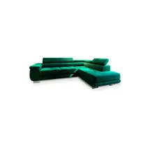 masseno Eckcouch Polyester 2-Sitzer Grün