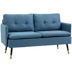 HOMCOM 2 Sitzer Sofa Polyester, Stahl