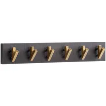 Wohnling Wandgarderobe 60 x 10 x 8 cm Schwarz