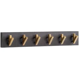 Wohnling Wandgarderobe 60 x 10 x 8 cm Schwarz