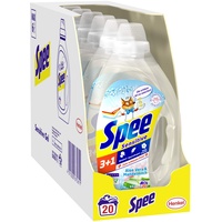 Spee, Sensitive 3+1, Vollwaschmittel, 120 (6 x 20) Waschladungen, für reine, hypoallergene und milde frische Wäsche - zum schlauen Preis