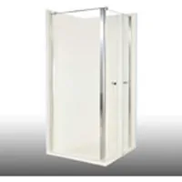 Dusbad Duschkabine / Duschabtrennung Vital 2 zweiteilige Pendeltür rechts und Seitenwand links 800mm rechts 800mm