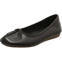 CLARKS Freckle Ice Ballerinas Black Leather 38