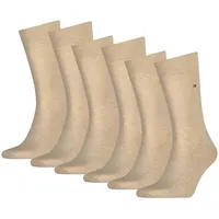TOMMY HILFIGER Herren Socken, 6er Pack - Classic, Strümpfe, einfarbig Beige 39-42