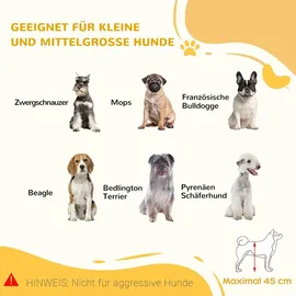 PawHut Hunde Absperrgitter Holz verstellbar 104-183 x 36 x 69 cm Braun