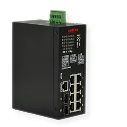 ROLINE Industrial Gigabit Switch, 10 Ports, PoE+, Smart Managed