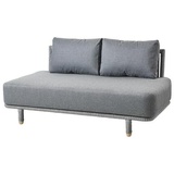 Cane-Line Gartensofa-Modul Moments, Rope Grau