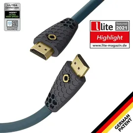 Oehlbach HDMI-Kabel 1,5 m Petrolblau/Anthrazit