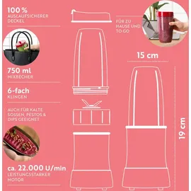 GOURMETmaxx Nutrition Mixer Deluxe rot