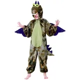 Dinosaurier Fancy Kostüm Halloween Kinderkostüm Gr.-Large/7-8 Jahre, Grün