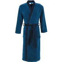 Comtessa Herrenbademantel COMTESSA "velours" Gr. 48, night blau, sapphire, L:130cm, Velours, Hausmäntel, Kimono