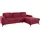 Home Affaire "Lolland L-Form", rot (bordeaux), B:250cm H:88cm T:162cm, Struktur imprägniert - feucht abwischbar (100% Polyester);Struktur Flausch (90% Polyester, 10% Polyamid);Luxus-Microfaser ALTARA NUBUCK (100% Polyester), Sofas, Ecksofa, Wahlweise mit