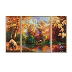 Indian Summer (Triptychon) Malen nach Zahlen