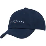 Tommy Hilfiger Linear Logo 6 Panel Kappe dunkelblau Einheitsgröße