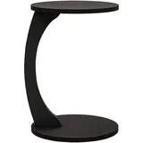 [en.casa] Beistelltisch Holeby 56 x Ø 38 cm Schwarz, matt