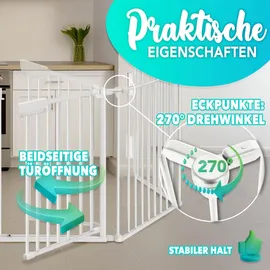 KIDUKU Kaminschutzgitter 600 cm Weiß