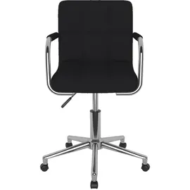 vidaXL Bürostuhl Drehbar Stoff Schwarz