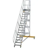 Günzburger MUNK Aluminium-Plattformtreppe fahrbar 45° 16 Stufen