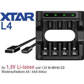 XTAR Ladegerät L4 AA 4 St.