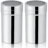 2 Stück Mehlsieb, Puderzuckerstreuer, Staubwedel, Mehlstreuer, Zimtstreuer, Edelstahl, Schokoladenstreuer Für Zuhause(L)