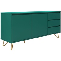 SalesFever Sideboard mit 2 Türen und 3 Schubladen Blau|Grau|Grün|Weiß