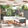 vidaXL Garten-Lounge-Set 6-tlg. cremeweiß Akazie
