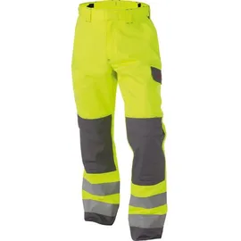 DASSY DASSY® Manchester Zweifarbige Multinorm Warnschutzhose mit Kniepolstertaschen neongelb/grafitgrau Gr. 42