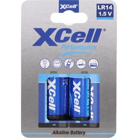 XCell Batterie Alkaline Baby, C, LR14, umweltfreundliche Verpackung, 1.5V, 2er Blister