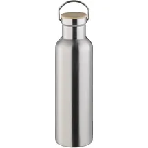 APS Edelstahl Isolierflasche Silber 0,75 l