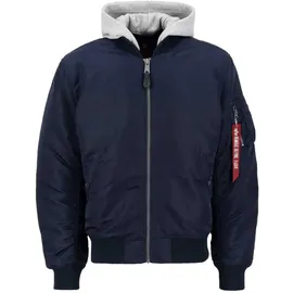 Alpha Industries Ma-1 Zh Back Emb Jacke - Blue - 3XL