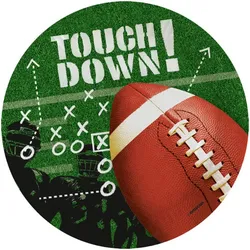 8 Runde Touchdown Football Pappteller 23cm - OS