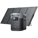 EcoFlow DELTA 2 Max tragbare Powerstation 2048Wh mit 400W Solarpanel, Balkonkraftwerk mit speicher Solaranlage, Schnellladung Solargenerator