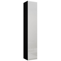 Stylefy Stauraumschrank Vago Full 180 cm (Wandschrank, Wandregal) viel Stauraum, mit Push-to-Open, Hochglanzfront, Modern Design schwarz|weiß
