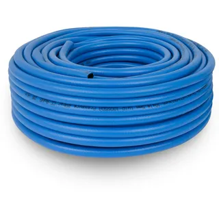 Eberth Druckluftschlauch Gewebeschlauch Luftschlauch in 50m Länge, Kompressor Schlauch mit 10mm x 14,5mm Durchmesser (innen x außen) und 20 bar