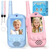 dr. riaoriao Walkie Talkie Kinder mit Video, Mädchen 3 4 5 6 7 8 Jahre Spielzeug ab 3-12 Jahre Mädchen Kinderspielzeug ab 3-8 Jahre Jungen Geburtstagsgeschenk für Draußen, Outdoor Spielzeug für
