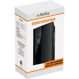 ruhhy Luftentfeuchter Elektrisch 1800ml Raumentfeuchter 30m2 Entfeuchter 21847, Farbe:Schwarz/Black