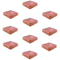 Baumarktplus 10x Pfostenkappe Kupfer Pyramide 7x7 cm Abdeckkappe für Pfosten 71mm