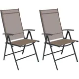 Mojawo 2er Gartenstuhl 54 x 64 x 106 cm braun klappbar