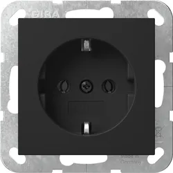 1St. Gira 4188005 SCHUKO-Steckdose 16A 250V, Schwarz matt