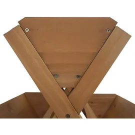 Mendler Pflanztreppe HWC-O15 56 x 56 x 70 cm Braun