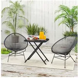 Outsunny Gartentisch klappbar 70 x 70 x 72 cm Schwarz