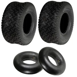 Helo24 2x Reifen inkl. Schlauch 18x8.50-8 Rasentraktor Reifendecke 4pr Aufsitzmäher S2